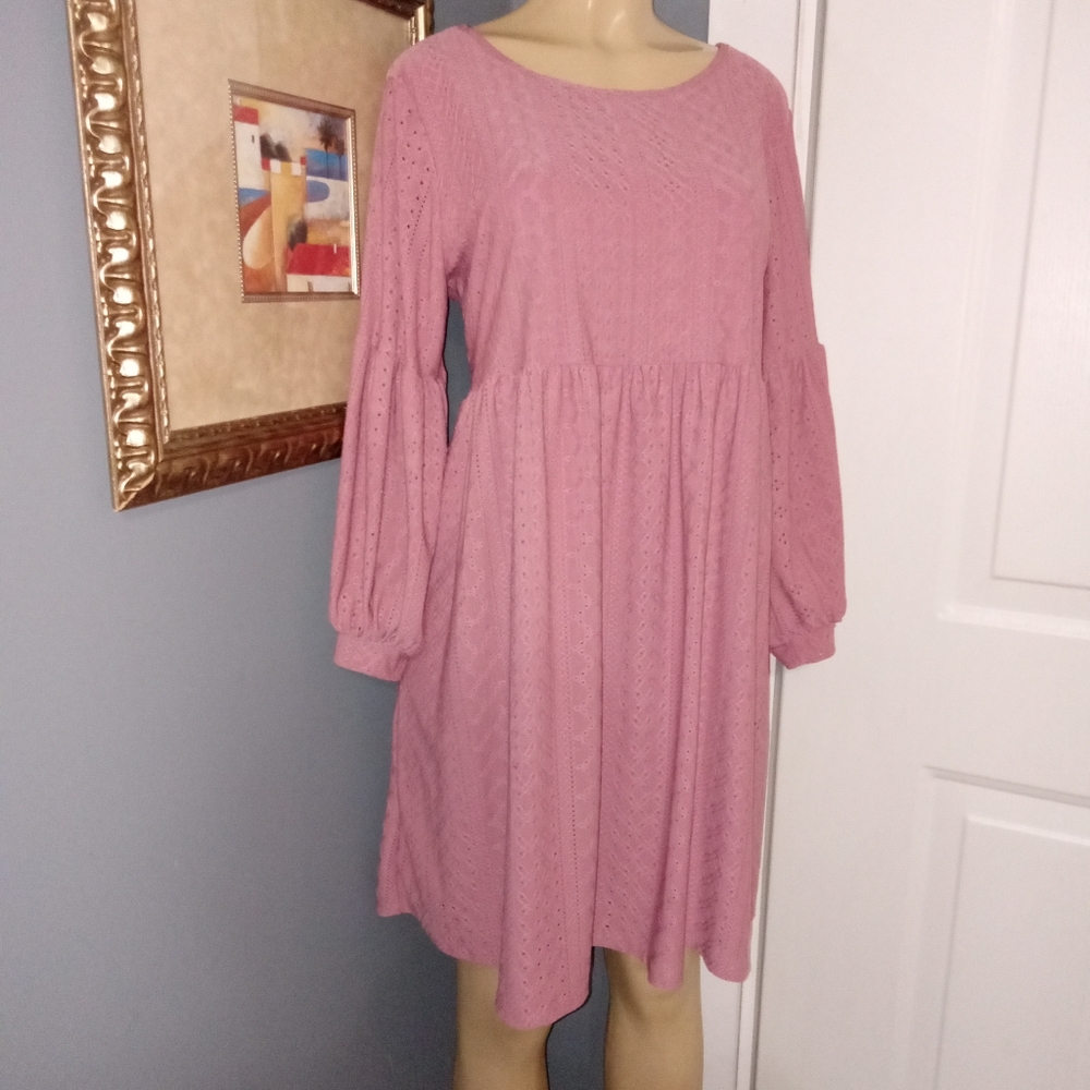 VIBE ROSE PINK DRESS SZ 1X - Picture 3 of 7